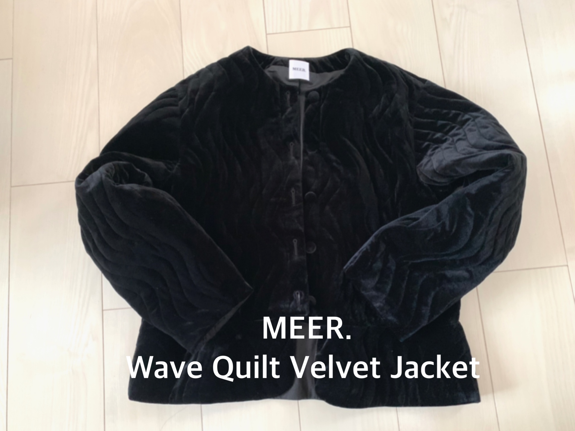 MEER.メーア/ Wave Quilt Velvet Jacket - ダウンジャケット